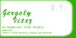 gergely vitez business card