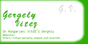 gergely vitez business card